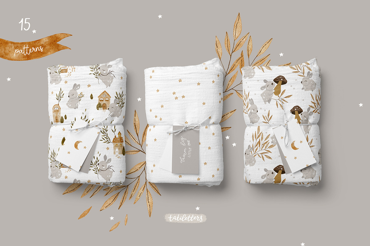 Floral Rabbit Collection, an Animal Illustration by tatiletters (Photo 9 of 13)