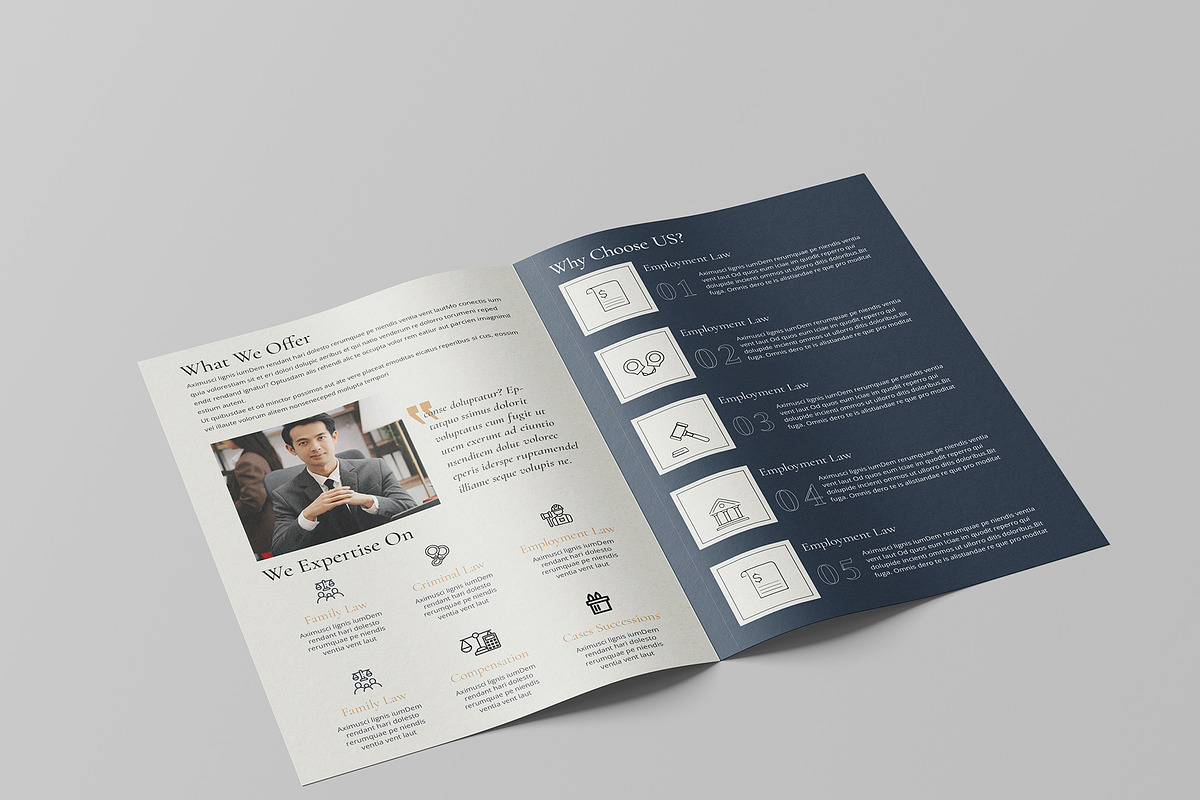 Lawyer Bi-fold Brochure, a Brochure Template by azadcsstune (Photo 3 of 4)