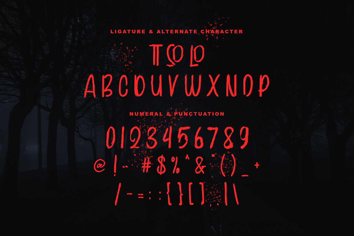 Vampire Roamer Brush Display Font, a Sans Serif Font by Maulana Creative (Photo 3 of 7)