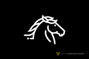 Horse Head Minimal Line Art Logo, a Branding & Logo Template by Vectorium Studio (Thumbnail 2 of 3)