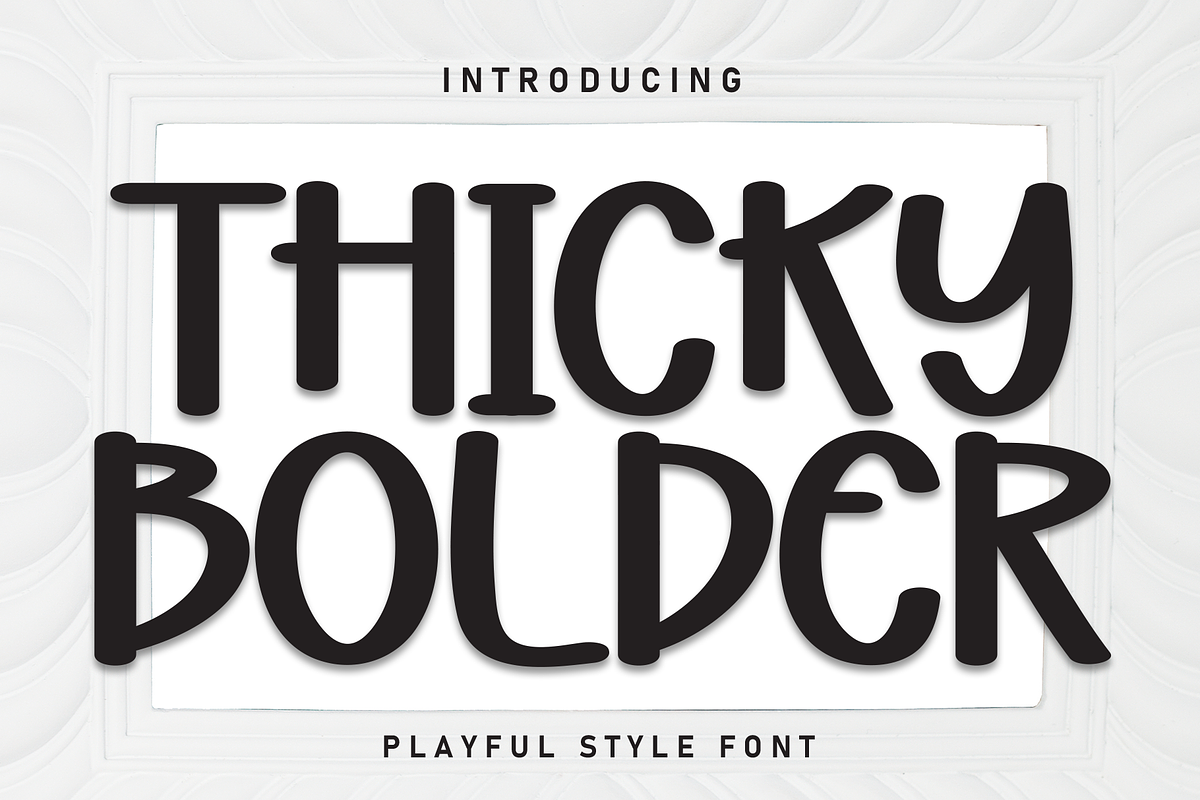 Thicky Bolder | Script Font, a Script Font by Scratchones (Photo 1 of 8)