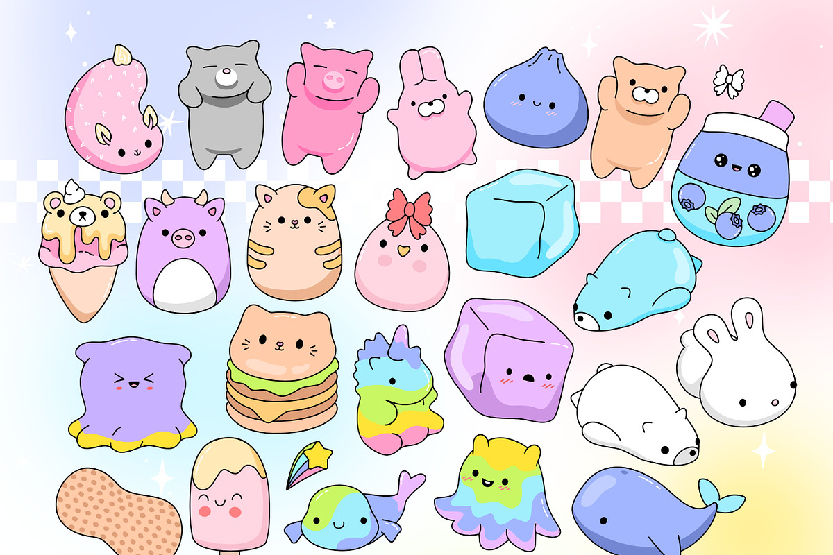In My Squishy Era: Clipart Bundle, an Animal Illustration by Huxmay (Photo 4 of 10)