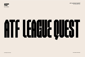 ATF League Quest - Sports Font, a Sans Serif Font by Arkitype