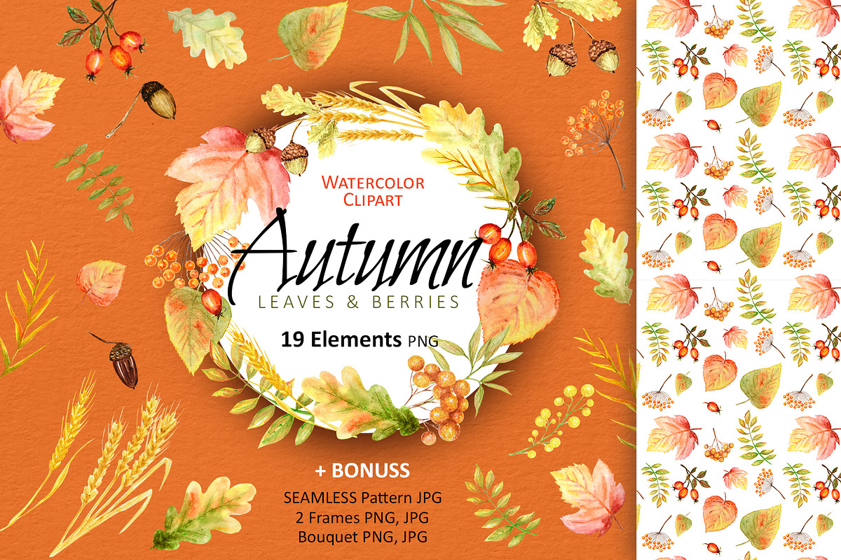 Watercolor 4 seasons BUNDLE clipart, a Graphic by svetlanaARTdreams (Photo 4 of 14)