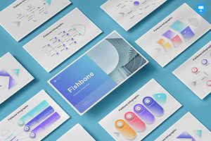 Fishbone Infographic Keynote, a Presentation Template by Pixslides