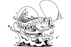 Realistic Bass Fish Character