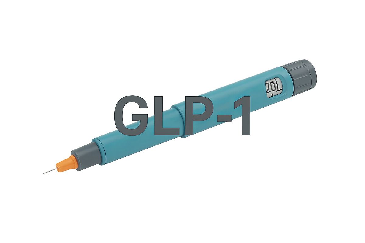Medical injection pen for GLP-1 trea, an Illustration by Dvoevnore photos