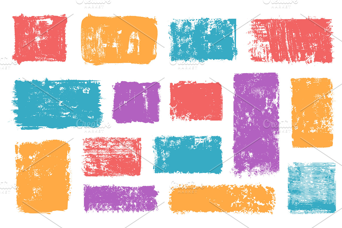 Grunge paint texture rectangular, a Texture Illustration by winwin.art