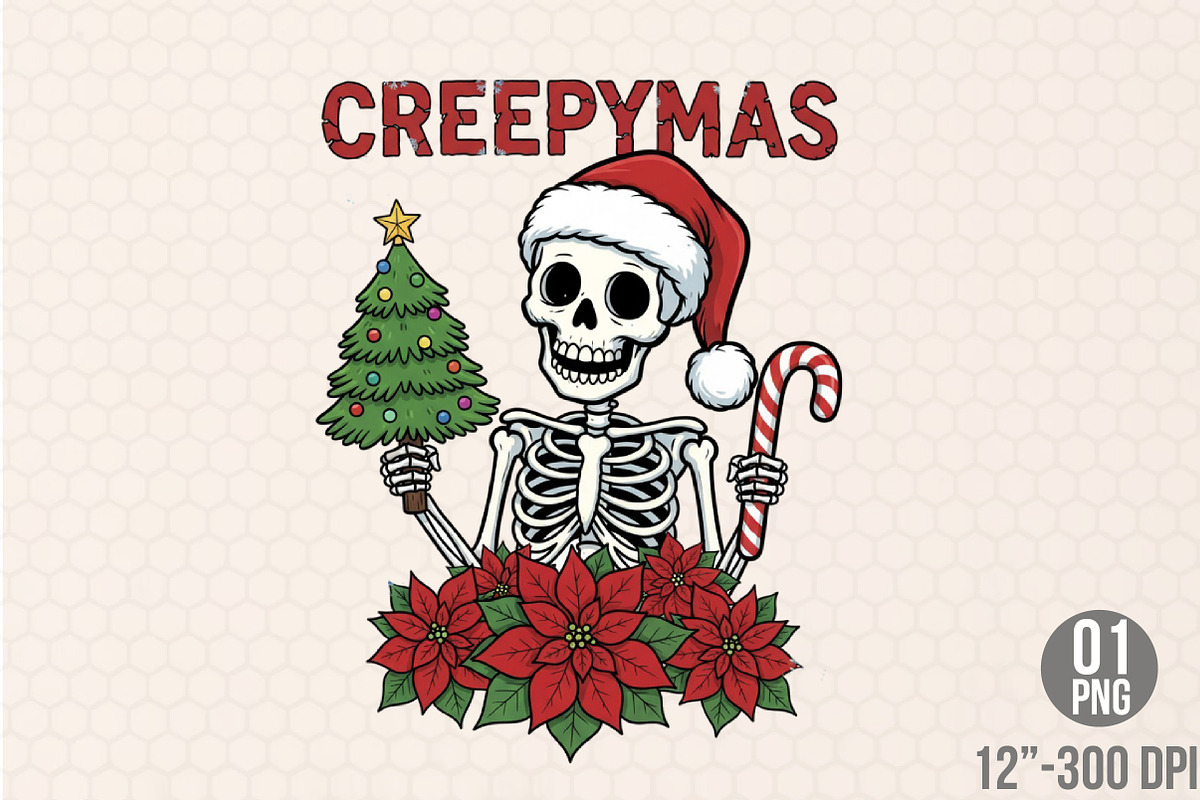 Skeleton Christmas Creepymas, an Illustration by Designking (Photo 1 of 4)