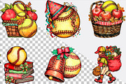Softball Baseball Clipart Bundle., an Illustration by SVGArt (Thumbnail 7 of 9)