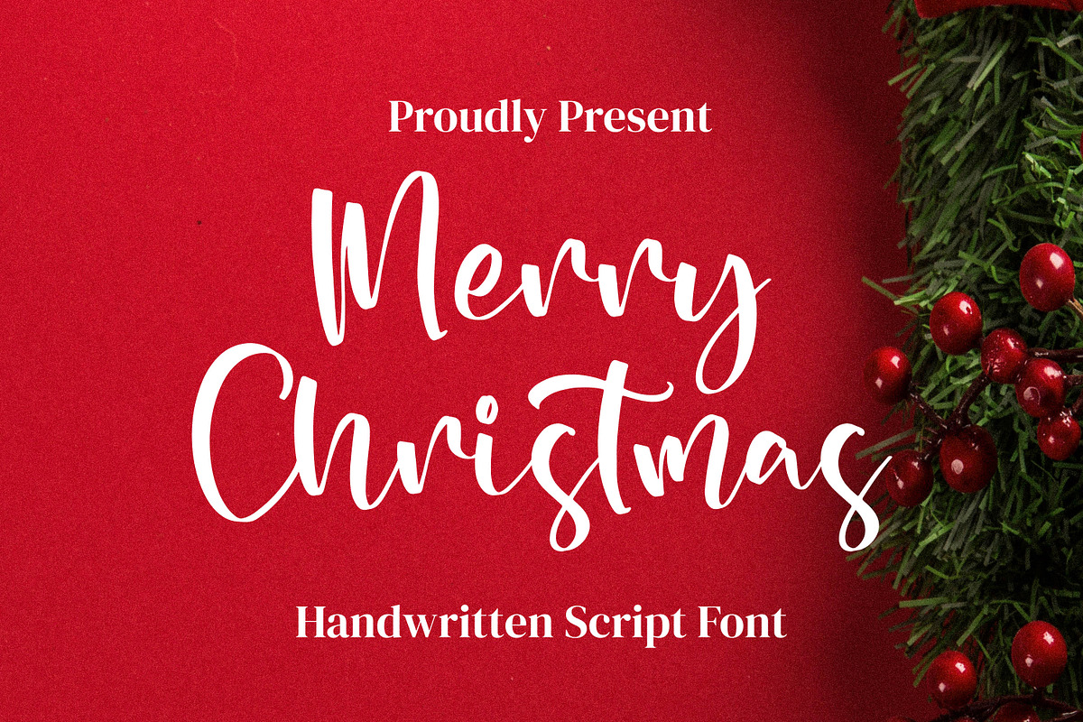 Merry Christmas, a Handwritten Font by Integritype Studio (Photo 1 of 13)
