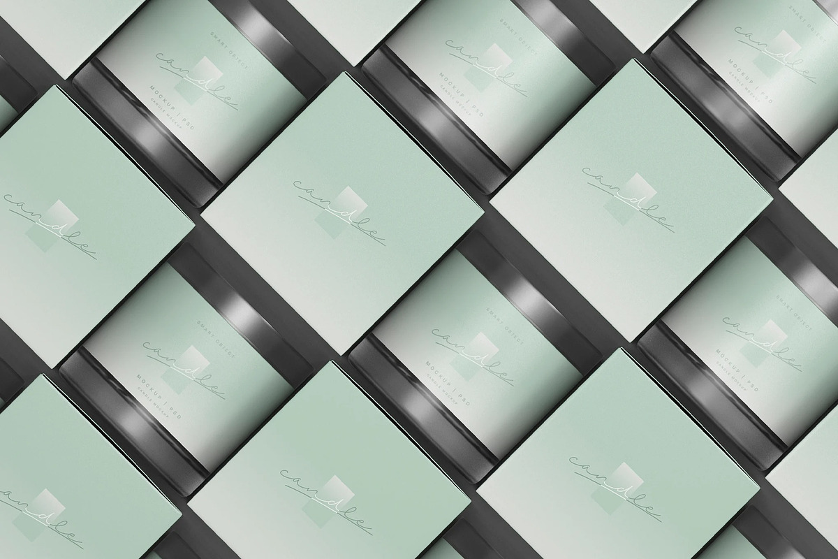 Set of Candles Mockup, an Advertising Mockup by skybluecreative (Photo 2 of 2)