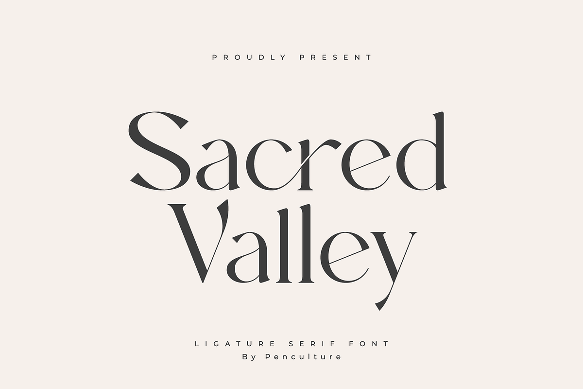 Sacred Valley - Ligature Serif Font, a Serif Font by Pen Culture (Photo 1 of 11)
