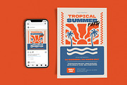 Tropical Summer Party Orange Sunset, a Flyer Template by Me55enjah Design (Thumbnail 1 of 4)