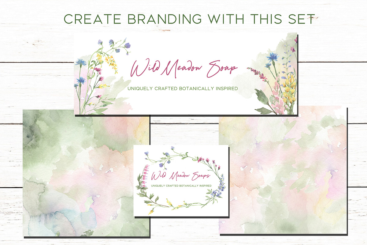 Wildflowers and Watercolor Textures, a Healthcare Illustration by Graphic Blue Bird (Photo 7 of 7)