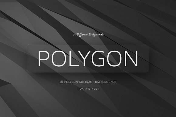 Polygon Dark Abstract Backgrounds preview 7