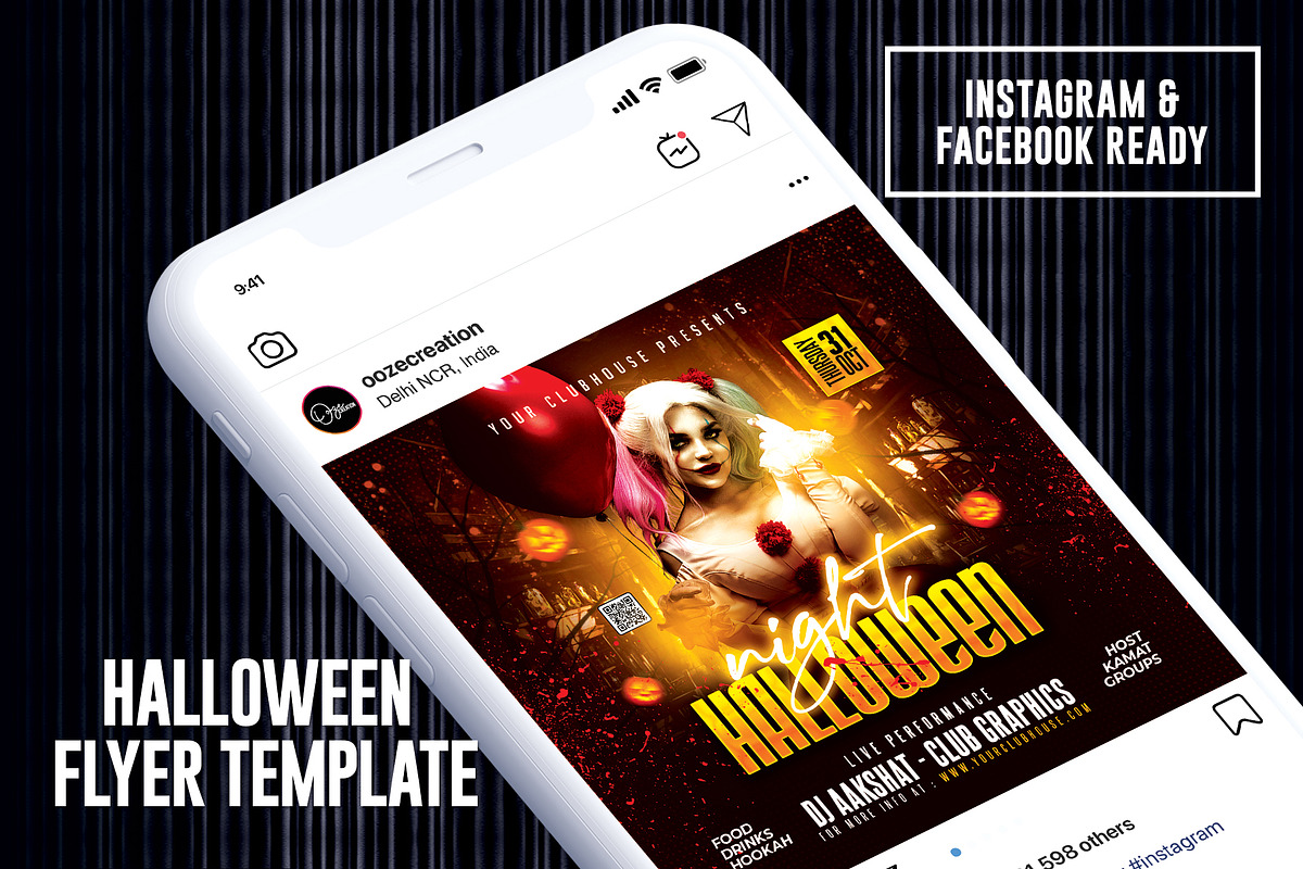 Halloween Flyer Template, a Templates & Theme by MithilaCreation (Photo 4 of 6)