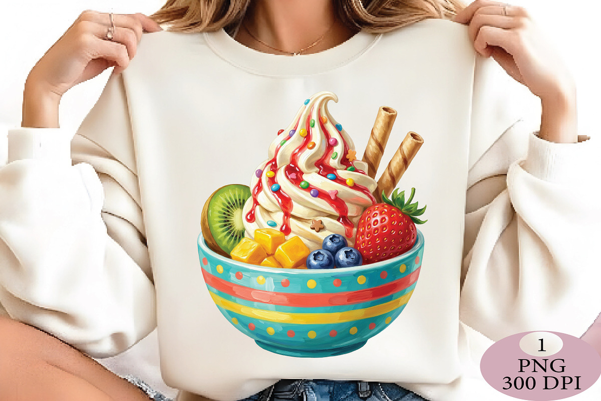 Colorful Frozen Yogurt with Toppings, an Illustration by Daily.Designs (Photo 2 of 5)