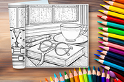 Rainy Day Cozy Coloring Pages Bundle, a Brochure Template by LA Design (Thumbnail 8 of 10)