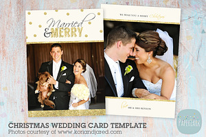 AW018 Christmas Wedding Card