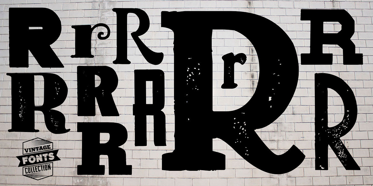 Vintage Fonts Collection, a Sans Serif Font by GRIN3 (Nowak) (Photo 5 of 8)