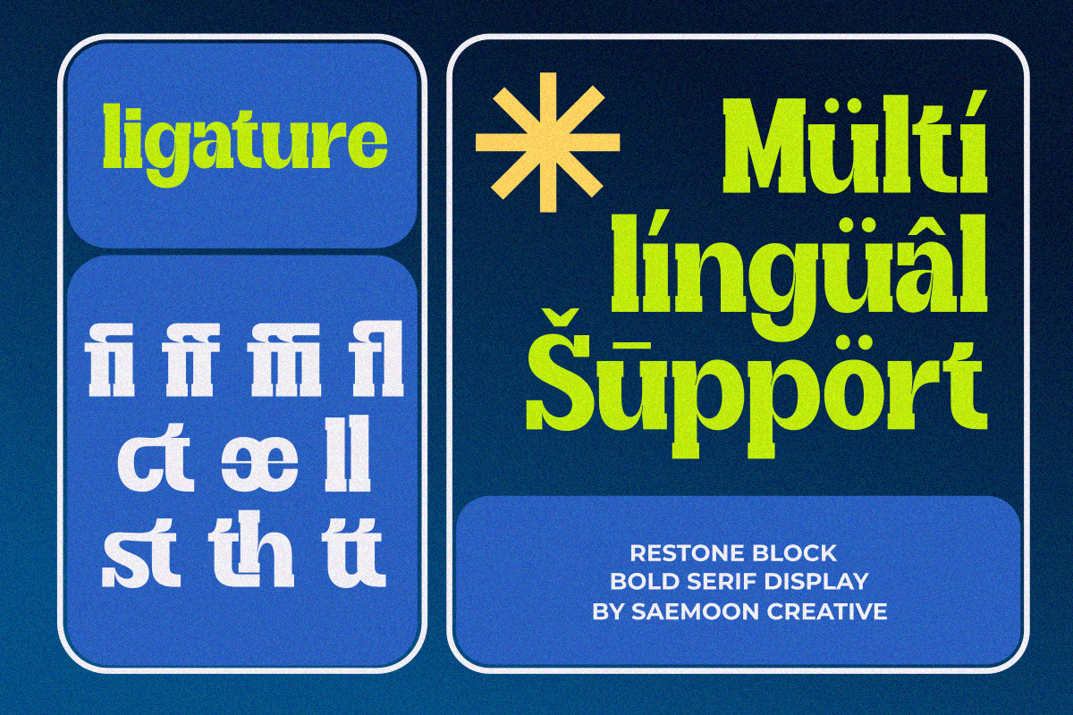 Restone Block, a Serif Font by saemoon creative (Photo 6 of 15)