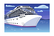 Cruise liner. Voyage, sea travel, a Transportation Illustration by PaperTrident (Thumbnail 2 of 5)