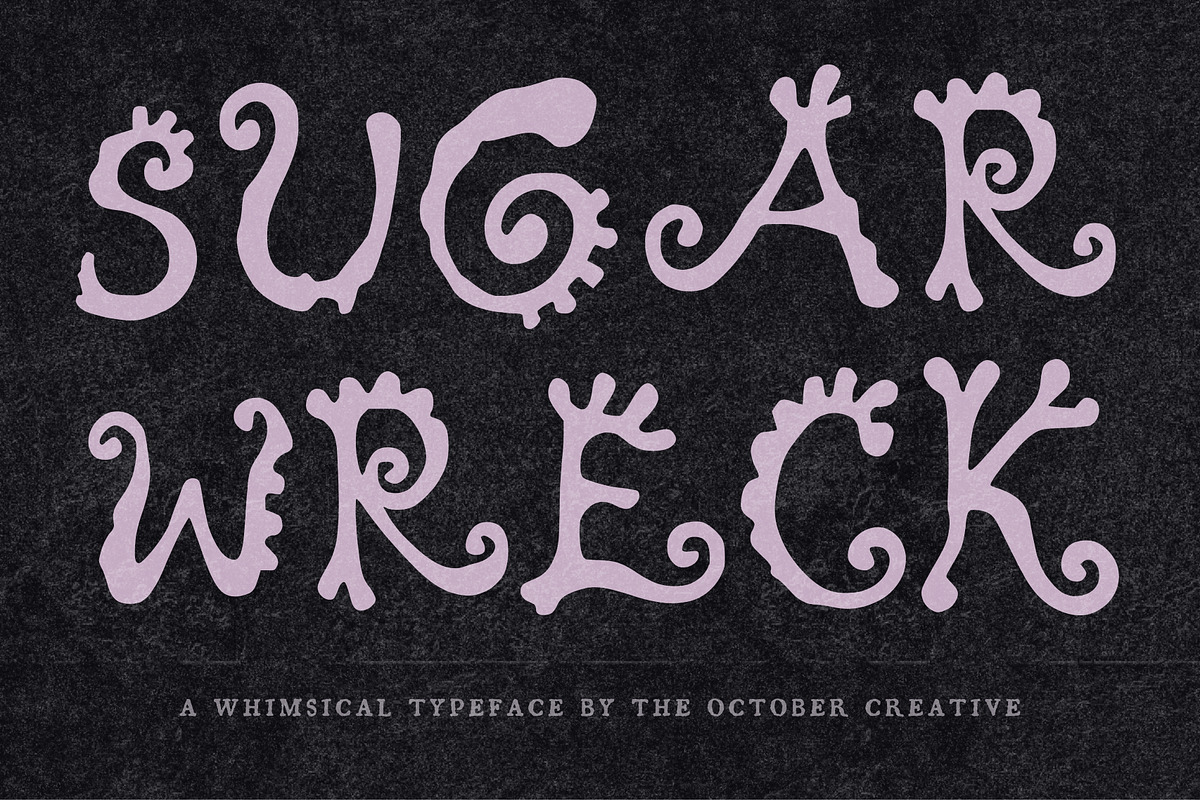 Sugarwreck Thorny Display Font, a Handwritten Font by The October Creative (Photo 1 of 8)