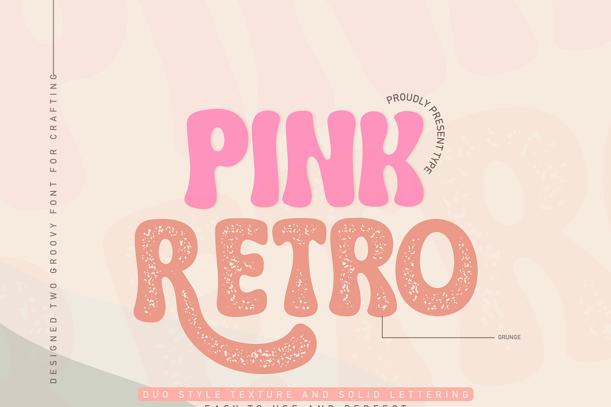 Pink Retro, a Handwritten Font by Mini_World (Photo 1 of 7)