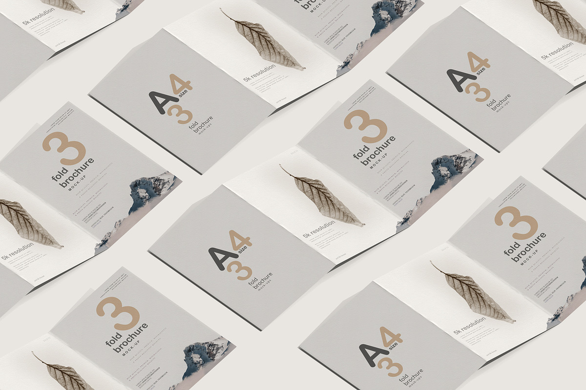 A4 Size Tri-Fold Brochure Mockup, a Print Template by pmvch (Photo 8 of 20)