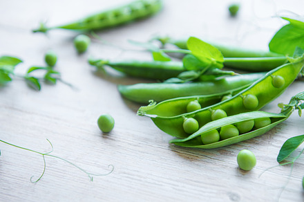 Green peas with leaves, a Food & Drink Photo by Olena Rudo