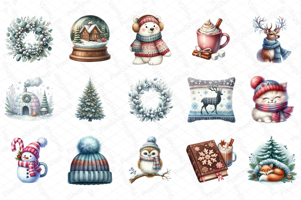 Cozy Winter Wonderland Collection, an Illustration by DreamPrint404 (Photo 2 of 5)