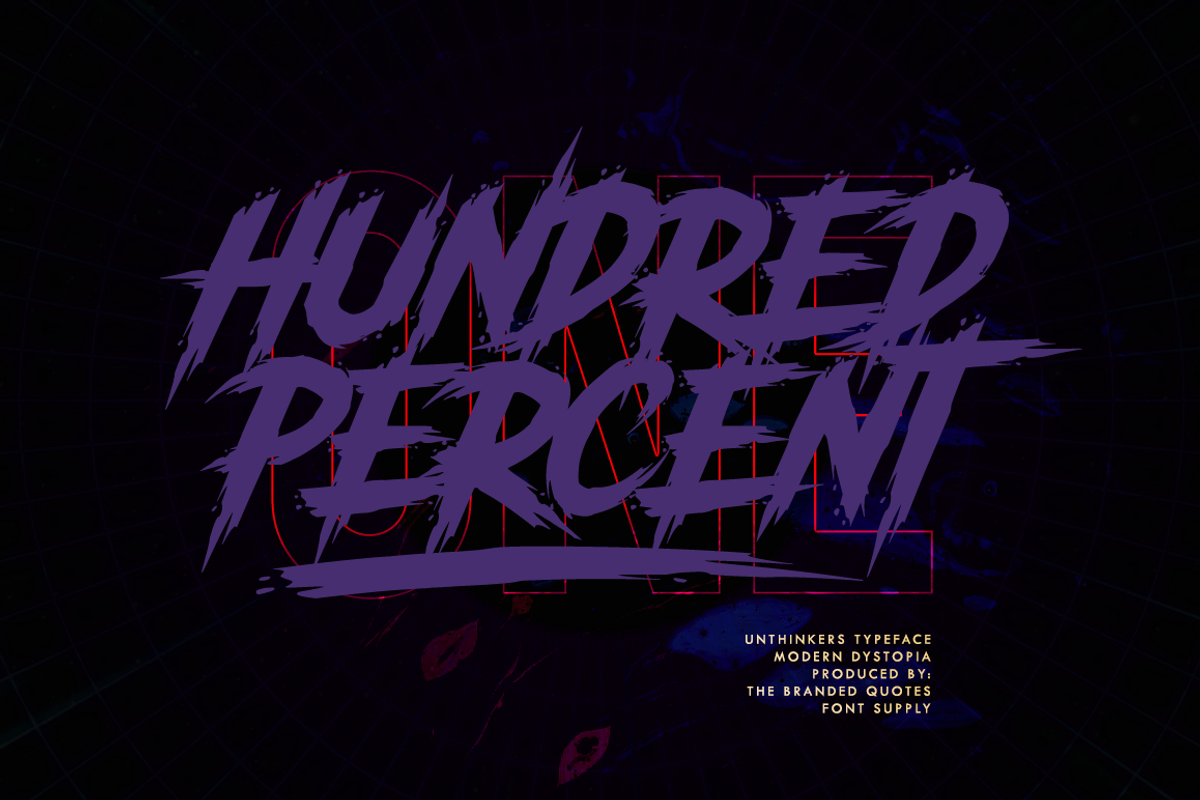 Unthinkers - Modern Horror Font, a Font by The Branded Quotes (Photo 6 of 6)