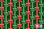 Red Green Festive Ribbon Stripes, a Pattern Graphic by MISS CHATZ (Thumbnail 1 of 3)
