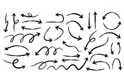 Various black sketch arrows, a Decorative Illustration by Yayasya (Thumbnail 1 of 3)