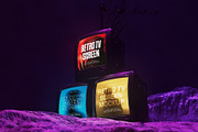 Stacked Retro CRT TV Screen Mockup, an Advertising Mockup by herutage (Thumbnail 3 of 4)