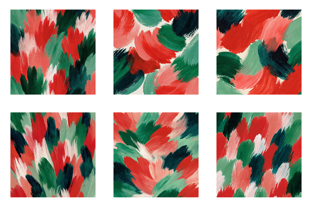 Pink and Green Brushstrokes Seamless, a Pattern Graphic by CreationArt (Photo 3 of 5)