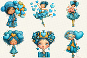Quirky Valentine Day Woman Clipart, an Illustration by DreamCafeArt (Thumbnail 3 of 7)