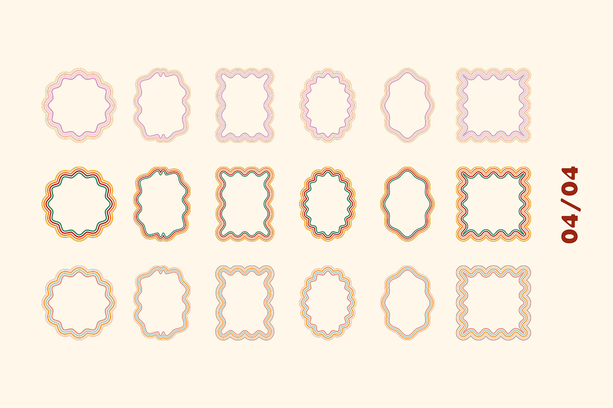 Retro Groovy Frames, a Background Graphic by MilyArt (Photo 5 of 5)
