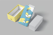 Wide Rectangular Shoes Box Mockup, a Packaging Mockup by megostudi0 (Thumbnail 6 of 8)