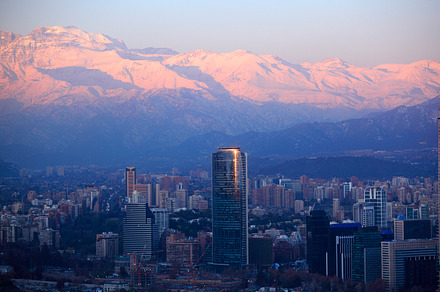 Santiago chile stock photo containing above and aerial view