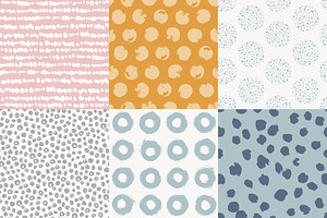 Dots And Circles Seamless Patterns