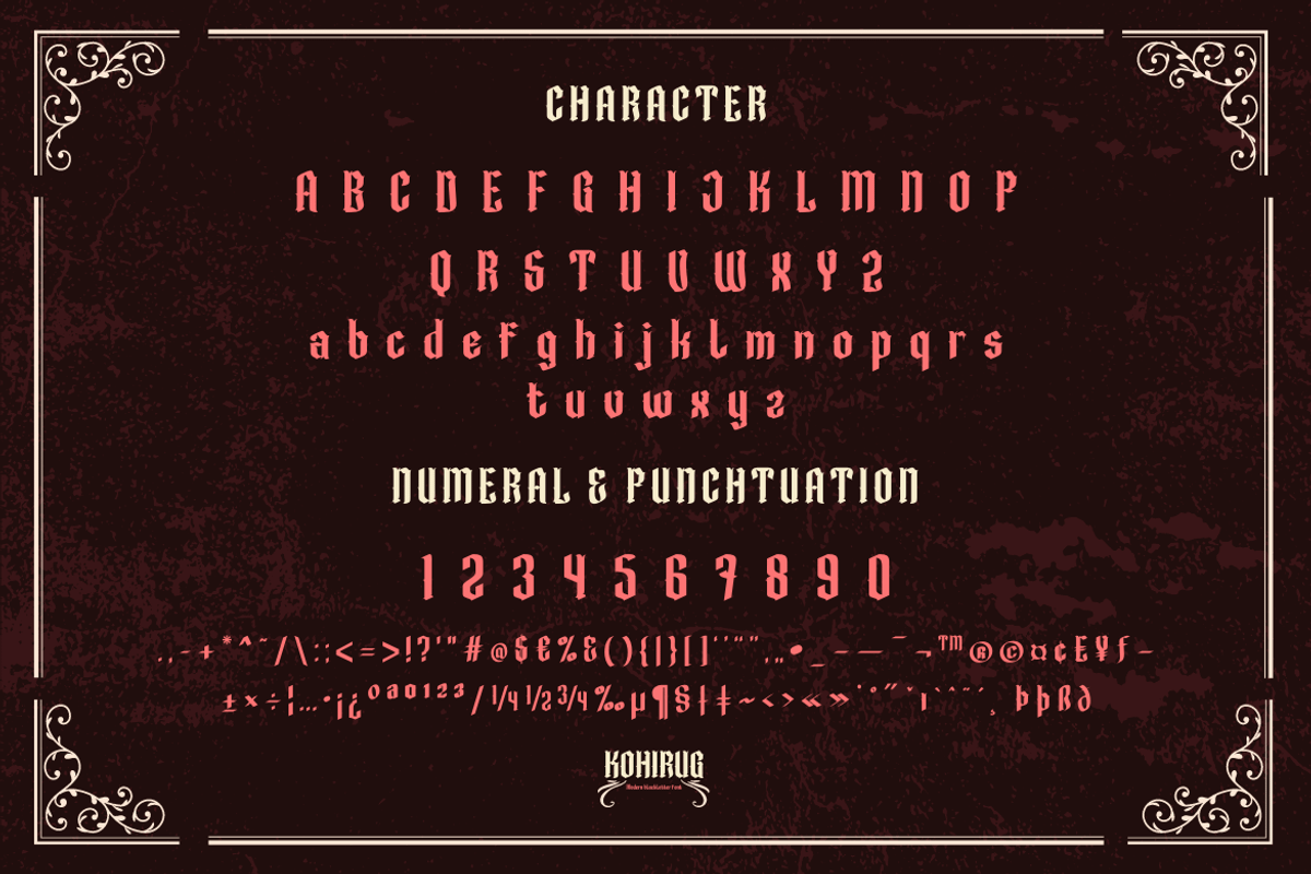 KOHIRUG Blackletter Font, a Blackletter Font by twinstd (Photo 12 of 13)