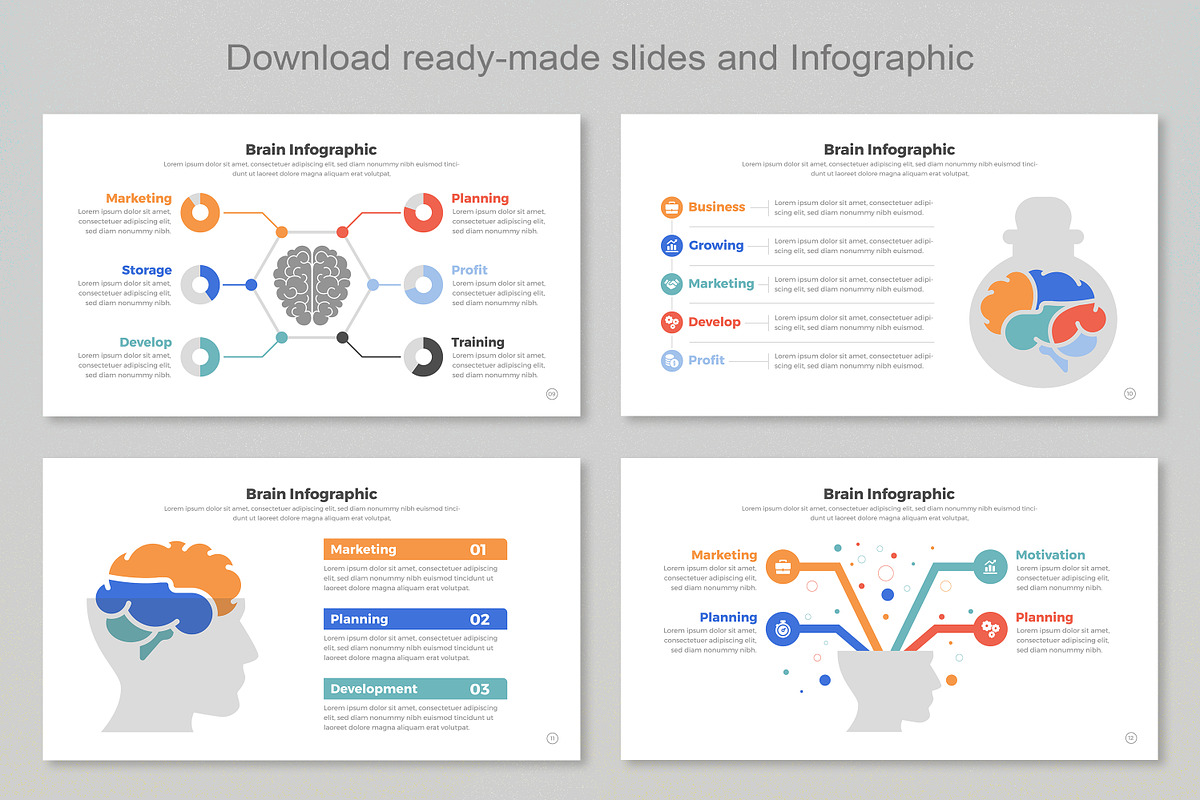 Brain infographic Google Slide, a Templates & Theme by Mighty-Slide (Photo 4 of 7)