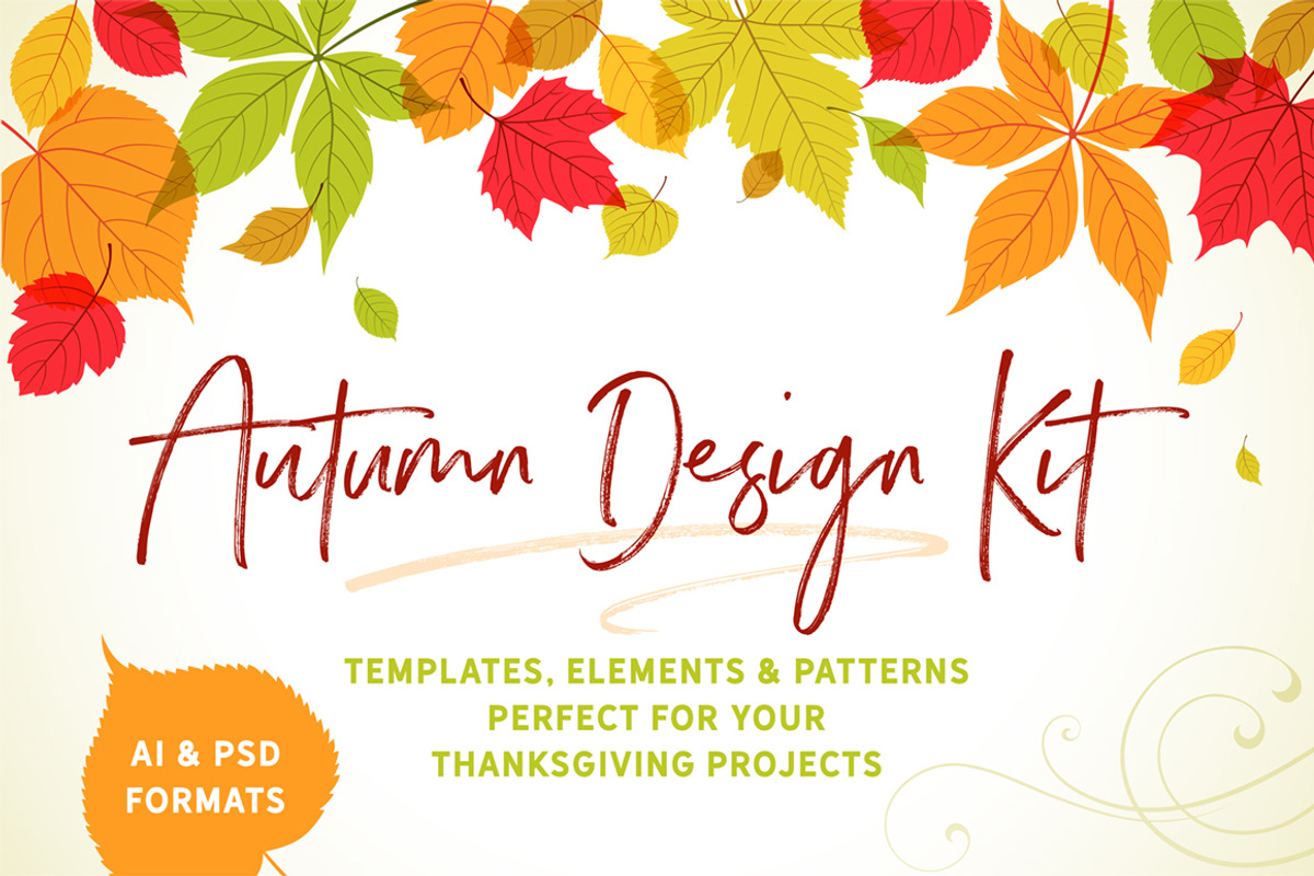 Autumn Design Kit, a Templates & Theme by Mxtama (Photo 1 of 4)
