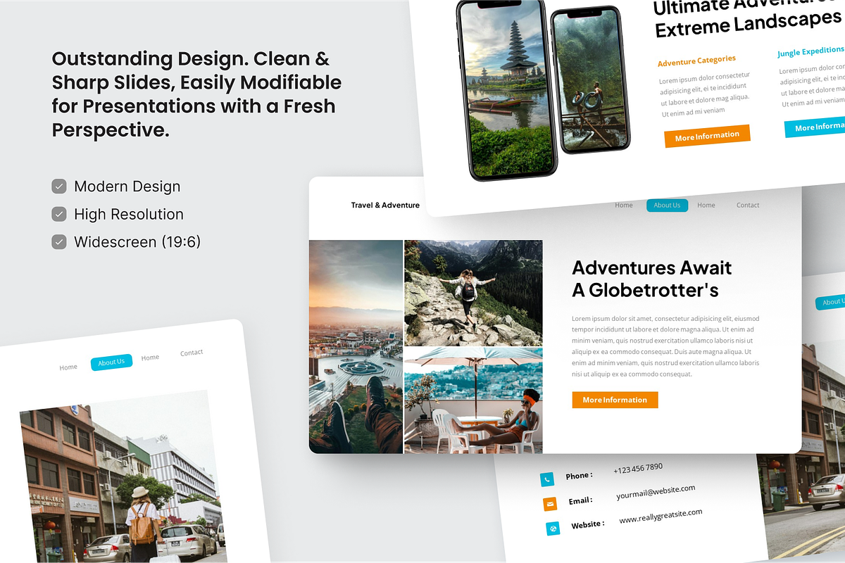 Travel & Adventure Google Slide, a Presentation Template by SquidPixey (Photo 3 of 6)