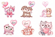 Pink Valentine Couple Animals PNG, an Animal Illustration by KennedyStudio (Thumbnail 3 of 5)