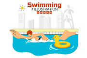 7 Swimming Pool Illustration, a Sport Illustration by denayunebgt (Thumbnail 1 of 4)