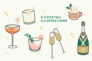New Years Vintage Cocktail Pack, a Graphic by Abigail Creative (Thumbnail 2 of 3)