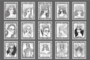 100 Mardi Gras Coloring Pages, a Person Illustration by Blue Digital Studio (Thumbnail 4 of 4)